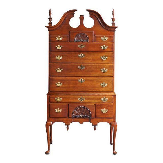 Highboy / Tall Chest of Drawers / Chest on Chest / Queen Anne Etsy