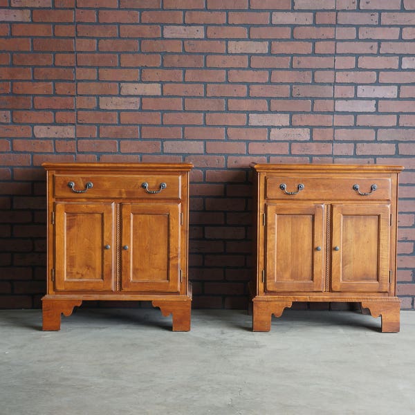 Nightstands ~ Bedside Chest ~ Night Table ~ Country Crossings Nightstands by Ethan Allen ~ A Pair