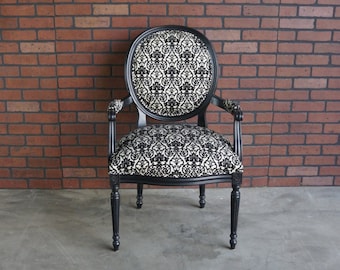 Chair ~ French Louis Arm Chair ~ Accent Chair ~ French Carved Dining Arm Chair   Cassat Chair by Ethan Allen