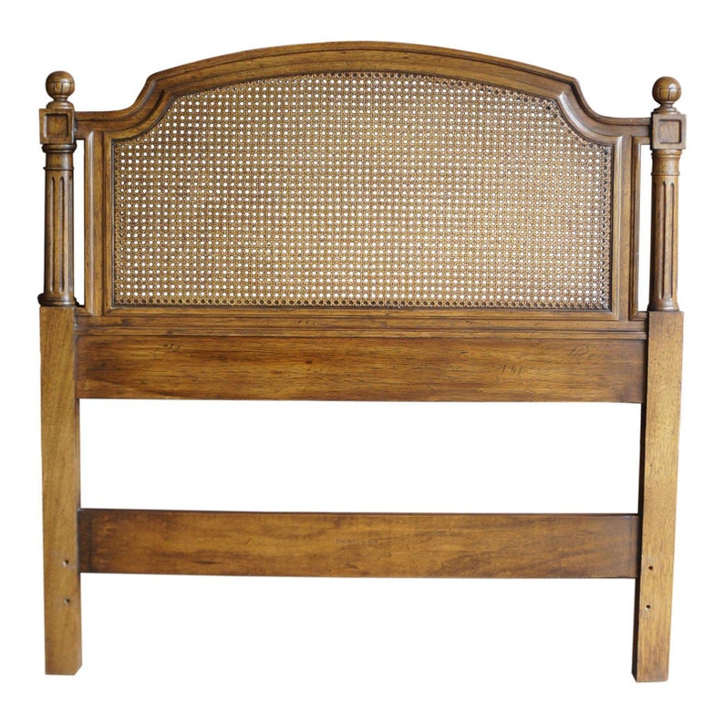 Twin Headboard Cane Vintage Bed French Image 0