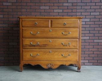 Dresser ~ Tall Chest of Drawers ~  Five Drawer Chest ~ Country French Tall Dresser by Ethan Allen