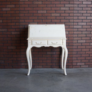 Secretary Desk ~ French Provincial Desk ~ Country French Hand Painted Secretary Desk by Ethan Allen