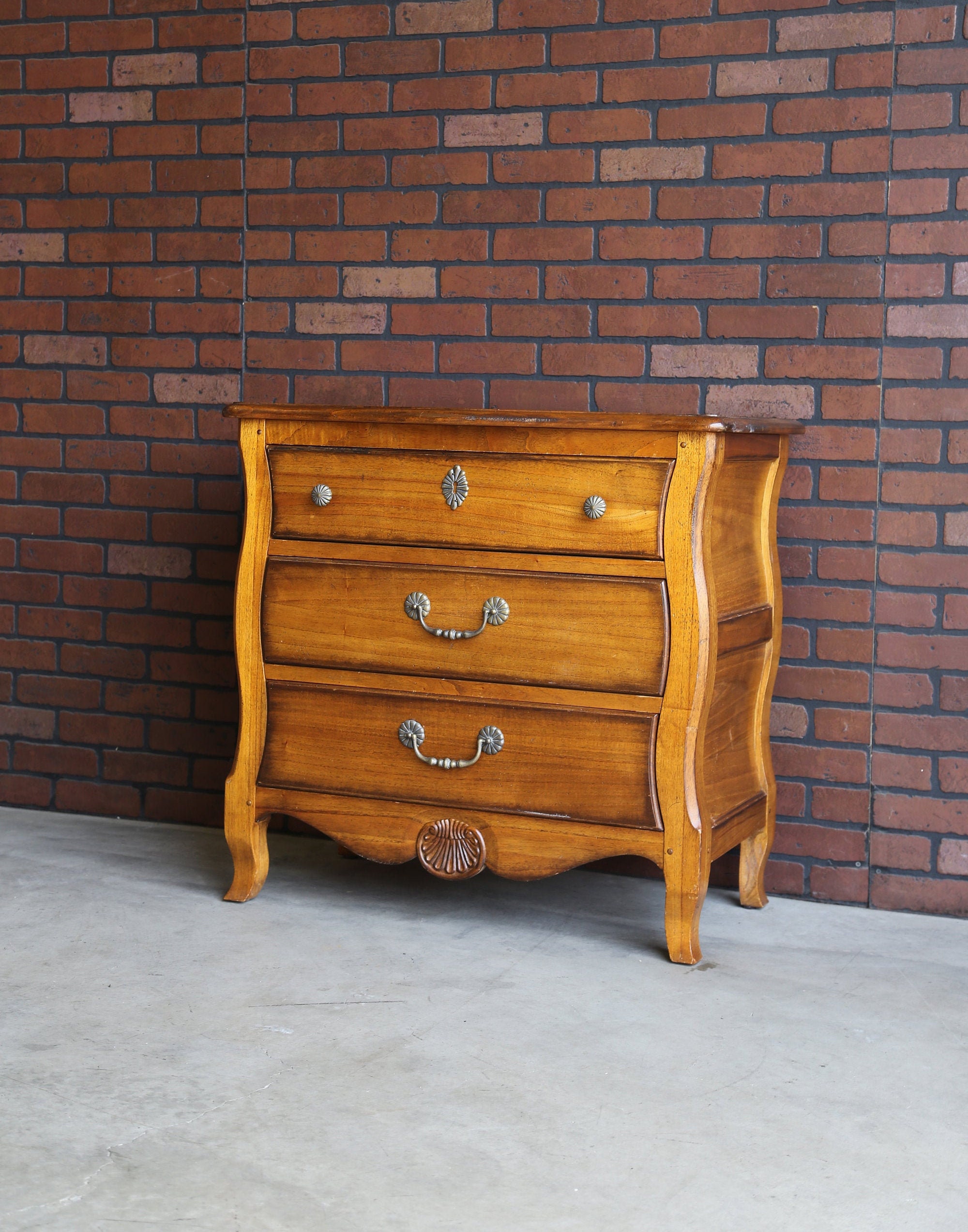 Nightstand Bedside Chest Chest of Drawers French Provincial 3 Drawer