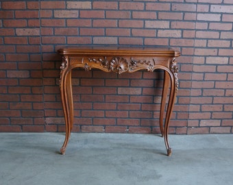 Antique French Game Table ~ Louis XV Table ~ French Provincial Console Table ~ European Import