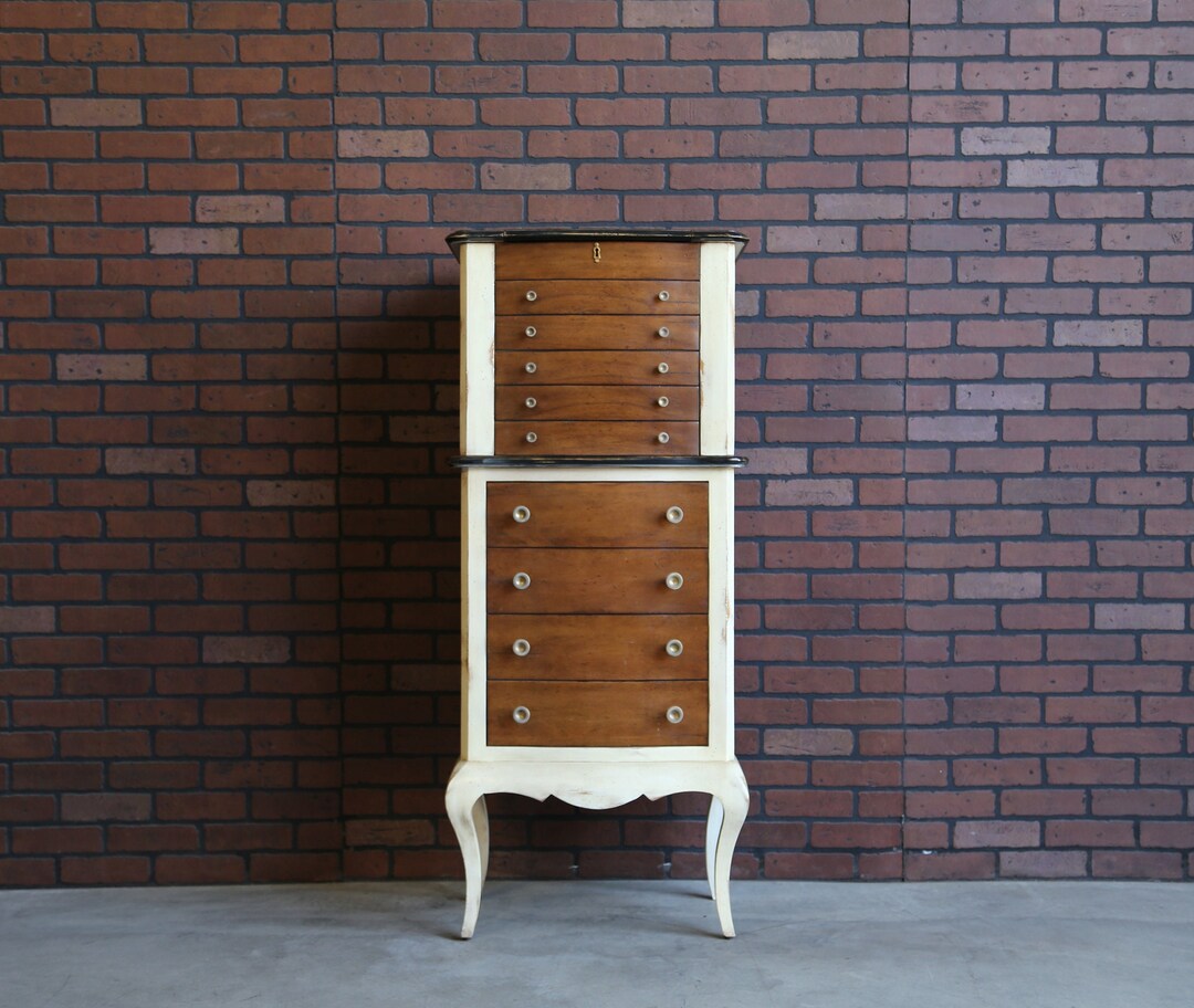 Jewelry Armoire French Provincial Jewelry Chest of Drawers Tall Jewelry