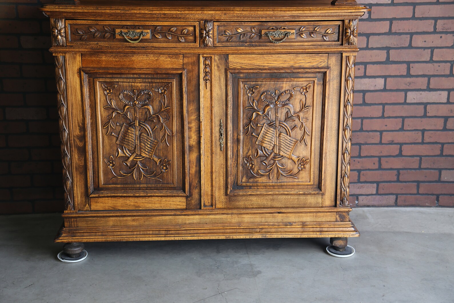 Antique French Hutch Antique Carved Oak Music Etsy