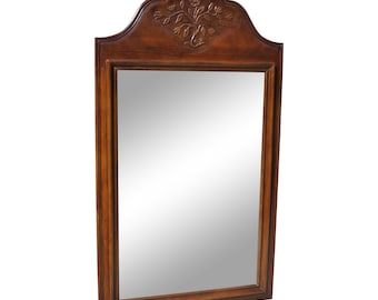 Mirror ~ Carved Wood Framed Mirror ~ French Provincial Entry Mirror ~ Bath Vanity Mirror ~ Country French Mirror