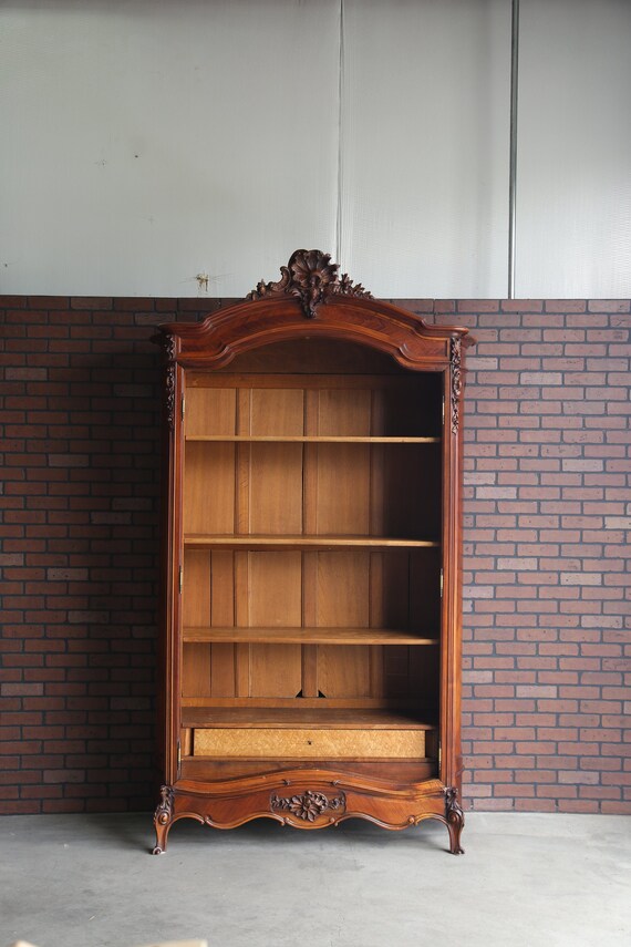Antique French Bookcase French Rococo Armoire French Etsy