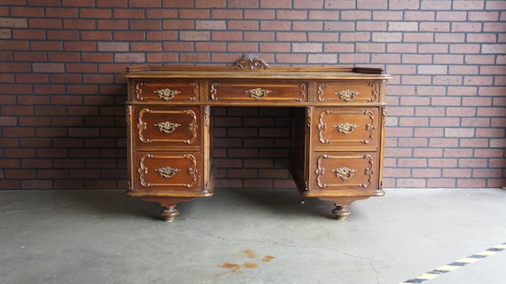 1950s Leather Trunk Writing Desk