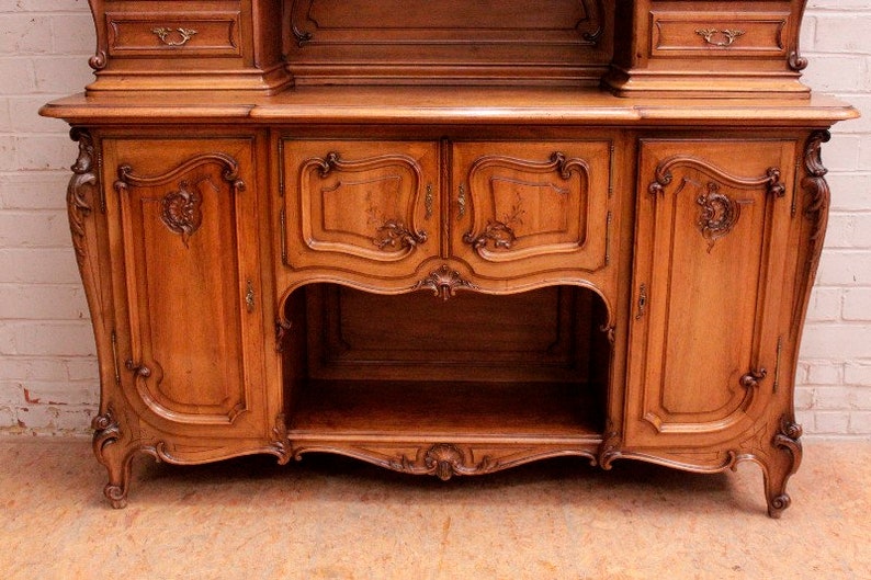 Antique Louis XV French Hutch Walnut China Etsy