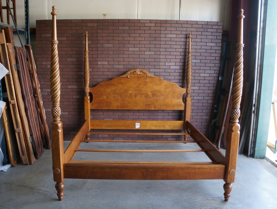 King Bed Frame Plantation Poster Bed Maple 4 Post Bed British