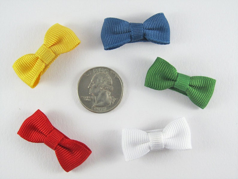 Modern Bow Infant Snap Clips // Bow Tie Hair Clips // Petite Bow Snap Clips // Newborn Bow Clips