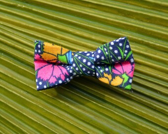 Liberty of London Modern Bow Alligator Clip // Bow Tie Alligator Clip - Cranston Stile Collection Pink & Navy