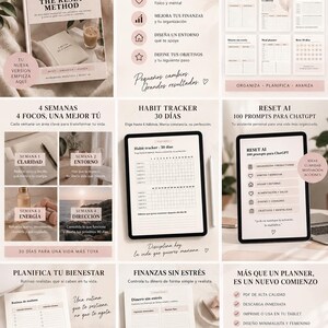 K&ouml;nnte beinhalten: Ein digitales Arbeitsbuch mit dem Titel The Reset Method, das 20 Seiten zur Lebensorganisation, Gewohnheitsverfolgung und Finanzplanung enth&auml;lt. Das Set umfasst einen 30-Tage-Gewohnheits-Tracker, KI-Prompts f&uuml;r ChatGPT und verschiedene Vorlagen.