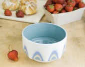 Porcelain bowl - kitchen bowl, unique handmade decorative bowl, textured modern pottery , soup salad cereal bowl