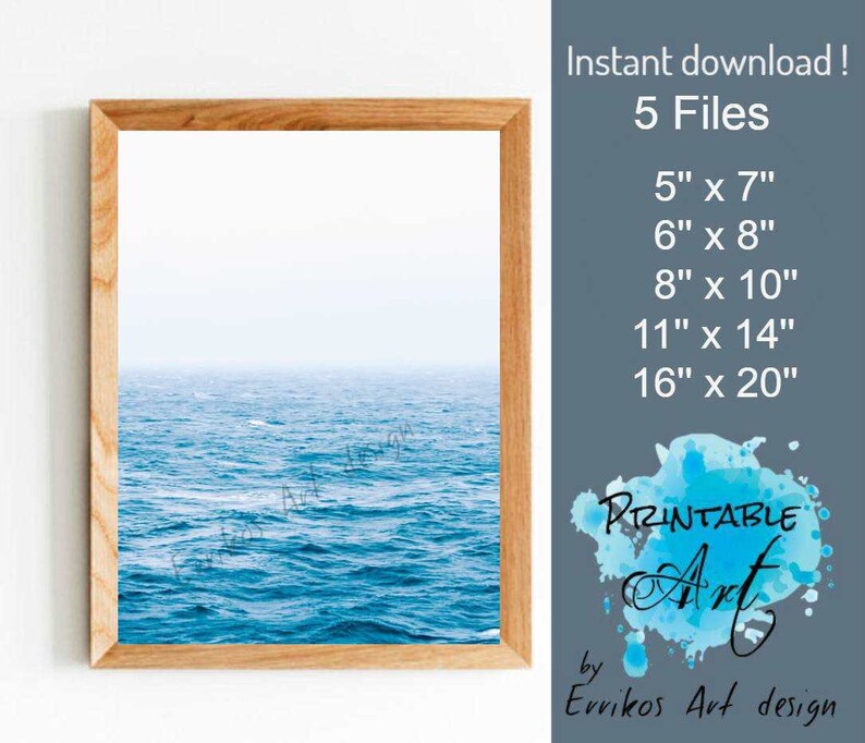 Sea Ocean Printable, Instant Download, Sea Summer, Wall Art Print, Home ...