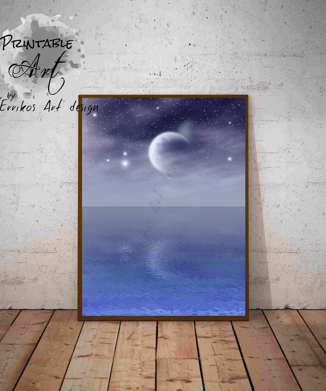 Moon Blue Sea Wall Art Printable Instant Download Full Moon Print Moon Wall Art Super Moon Moon Blue Sea Wall Art Printable Instant Download Full Moon Print Moon Wall Art Super Moon