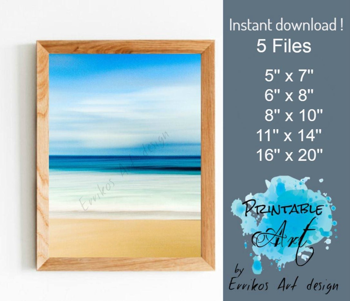 Beach Sea Printable Instant Download Sea Ocean Wall Art - Etsy