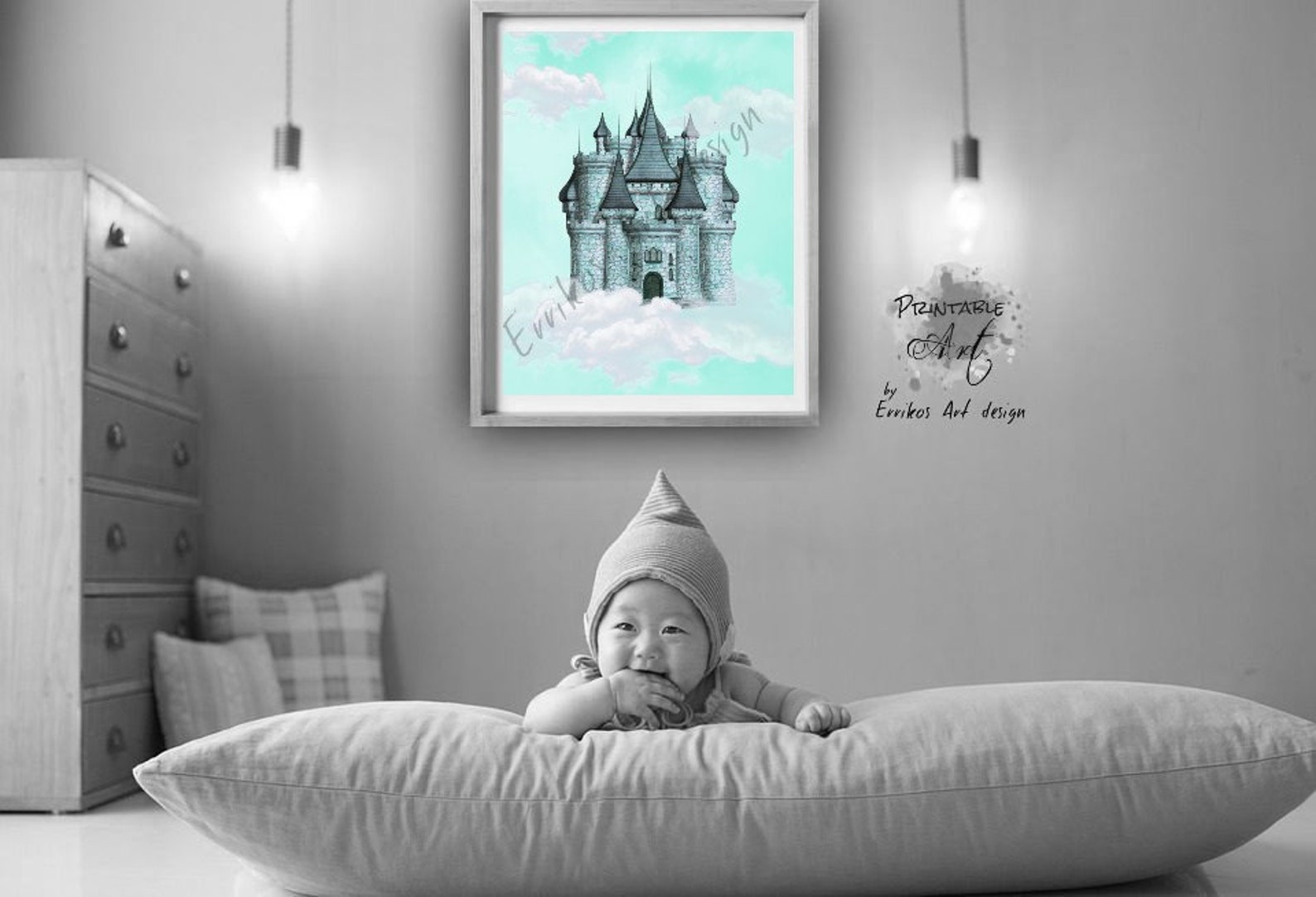 Little Prince Castle Instant Download Boy Nursery Decor Blue - Etsy