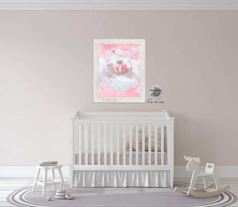 Princess Cinderella Carriage Wall Art Print Digital Etsy