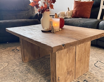 Handmade Solid Wood Coffee Table, Custom Built to Order (36" x 28")