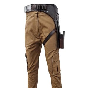 Star Wars Cal Kestis Jedi Survivor Cosplay-Hose mit Ledergürtel & Holster | Maßgeschneidertes Jedi-Kostüm