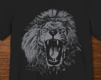 Don Quixote Lion T-Shirt | Madness & Sanity Conceptual Art | Unisex Bella+Canvas 3001