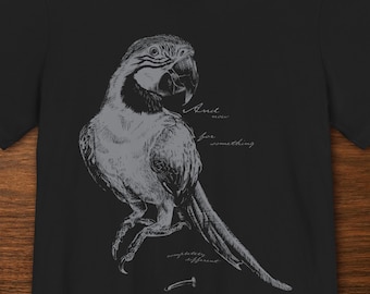 Ex-Parrot T-Shirt | Freedom & Absurdity Conceptual Art | Unisex Bella+Canvas 3001