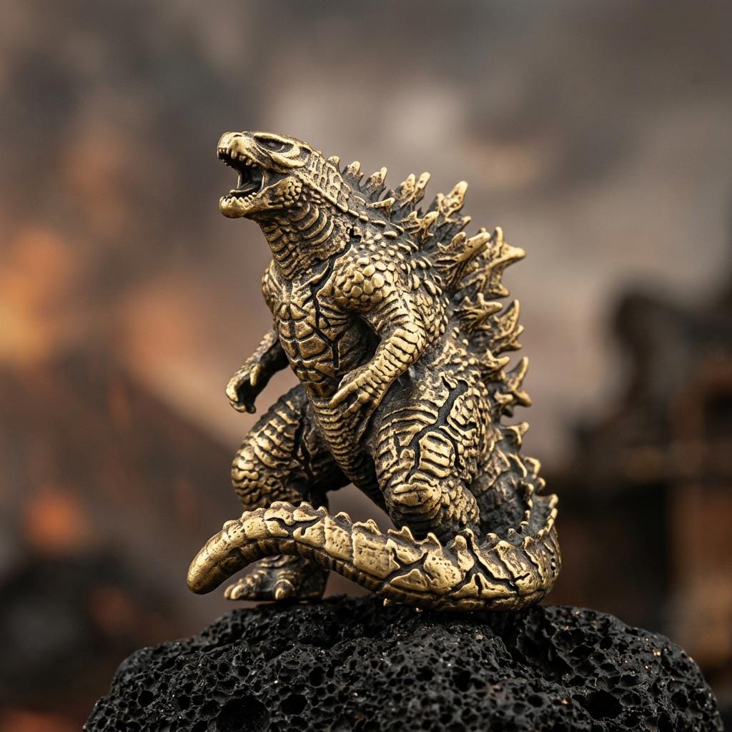 Godzilla Metal Sculpture - Etsy