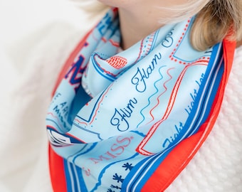 Licensed Ole Miss Silk Scarf