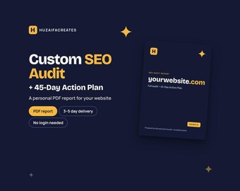 Custom SEO Audit Report + 45-Day Action Plan (PDF)