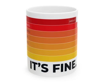 Programmer Mug, It's Fine Flame Graph Funny Backend Developer Gift, SRE Coffee Mug, Debugging Humor