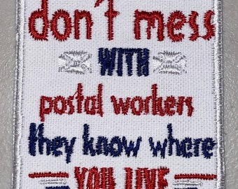 USPS mail Carrier embroidered IRON-ON Patch