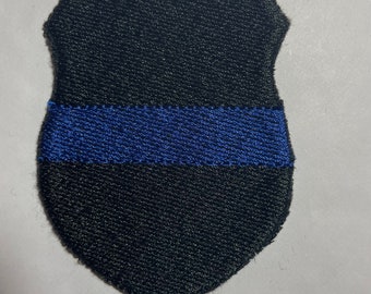 Thin blue line/Back the blue iron-on patch. 4”x3”