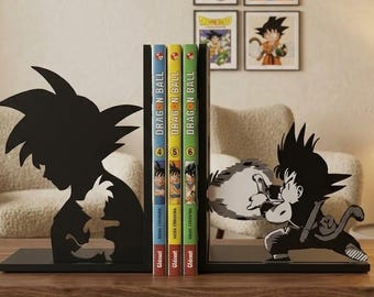 Serre-livre Dragon Ball – Son Goku – Vegeta – Décoration Manga 3D – Cadeau Fan
