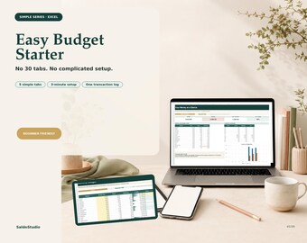 Simple Budget Spreadsheet for Beginners | Monthly Expense Tracker Excel Template