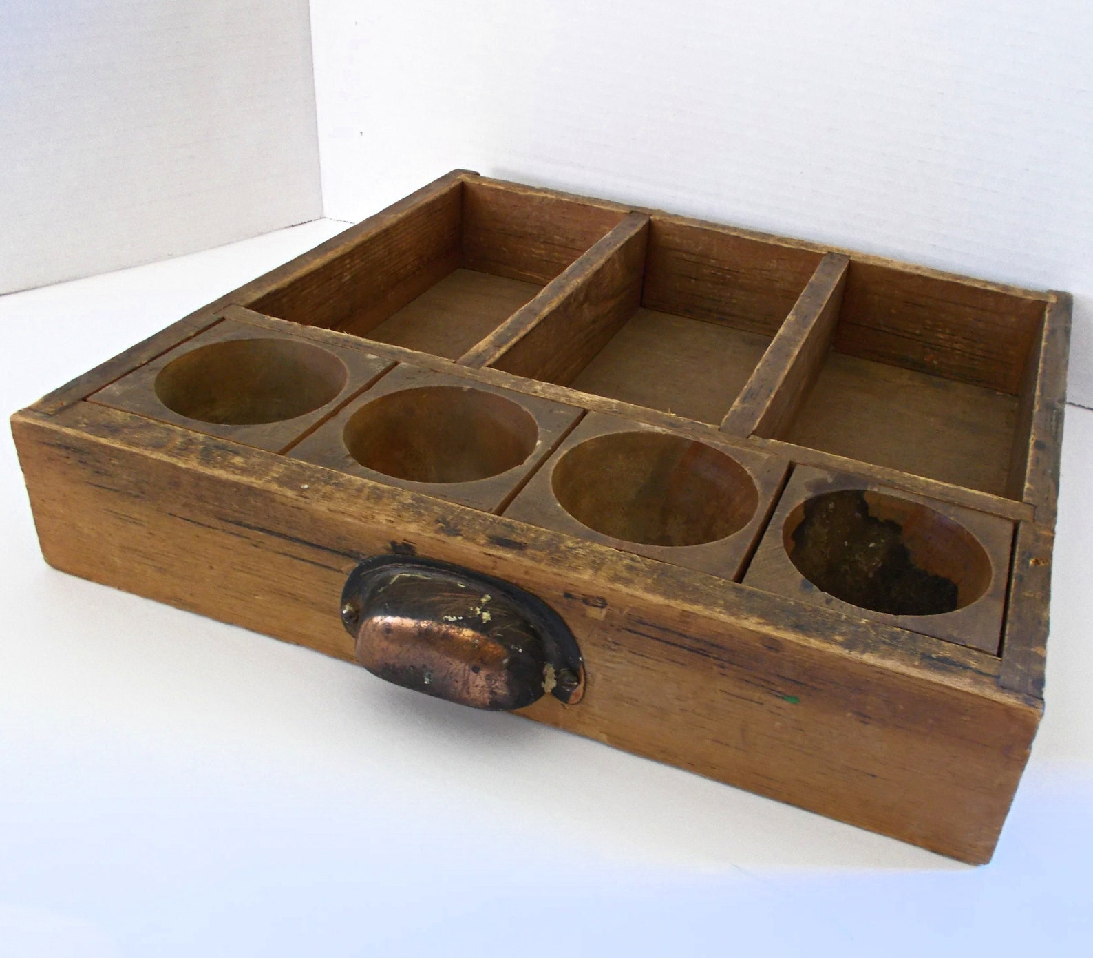 Antique Wooden Cash Drawer with Coin Trays / Wells Etsy