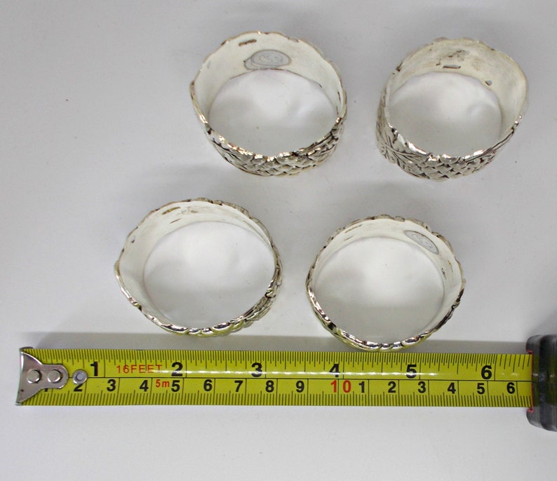 Vintage Godinger Silver Plated Napkin Rings Grape Leaf motif Etsy