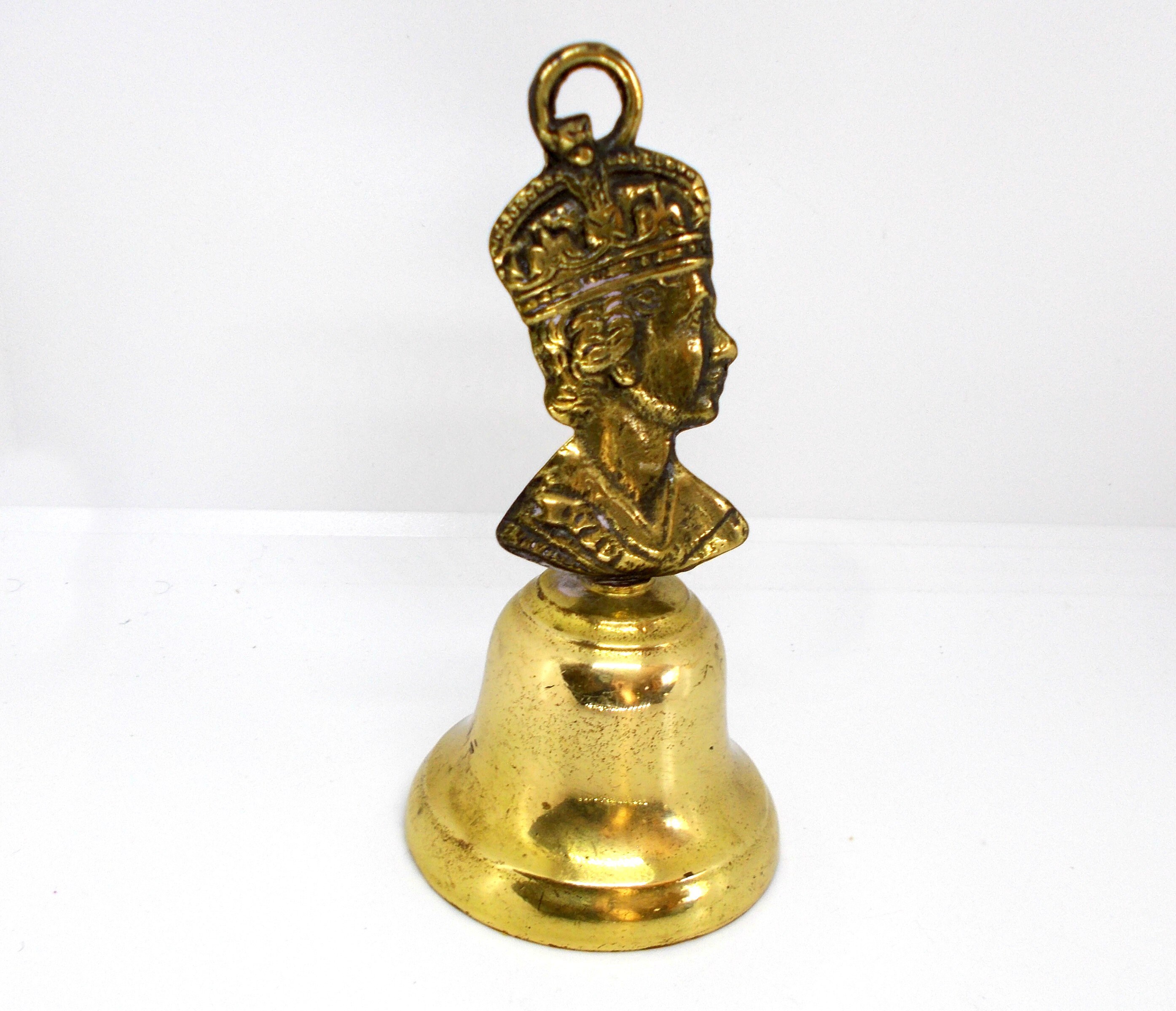 Vintage Brass Bell Queen Elizabeth Made in England Etsy