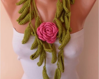 Unique Crochet Scarf Knit Scarf Gift Scarf Personalized Gift ideas for Her Girlfriend gift for her Mom Gift Mothers Day Gift