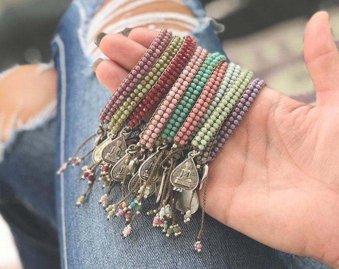 Beaded Yoga Bracelet Yoga Jewelry Etsy