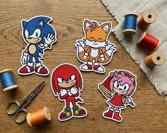 Pacchetto di disegni per ricamo di Sonic Hedgehog, 20 file di ricamo a macchina dei personaggi di Sonic, felpa per bambini Tails Knuckles Shadow PES DST JEF