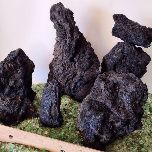 black volcanic rock aquarium