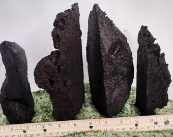 1 #Black Lava #Pillar #Rock between  6-8" tall 100% #Natural hand sliced I pick you save #aquascaping #plantedtank #spawning