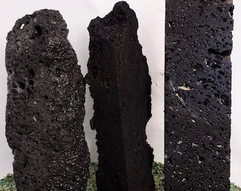 1 #Black Lava #Pillar Rock between  8"- 11" tall 100% #Natural hand sliced I pick you save #breedingcone #spawningrock