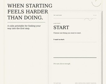 ADHD Task Initiation Planner | Calm Start Printable (PDF Download)
