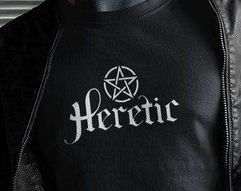 Unisex Shirt, Heretic Shirt, Pagan Shirt, Pentacle T-Shirt, Pentagram Shirt, Occult Apparel , Gothic Apparel, Goth Core, Dark Aesthetic