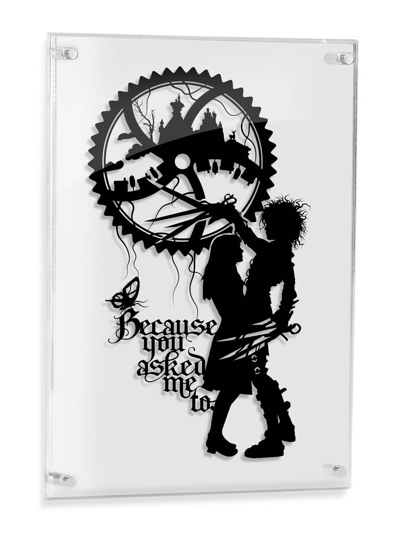 FRAMED Edward Scissorhands Papercut Tim Burton Johnny Depp | Etsy