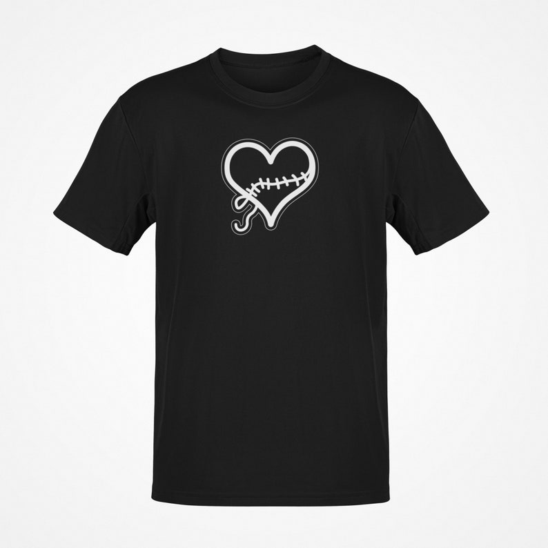 Unisex Shirt, Heart Shirt, I Love You Shirt, Heartbreak T-Shirt, Love Apparel, Couple Shirts, Heartache Shirts, Gothic Apparel, Goth Core image 2