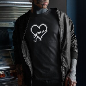 Unisex Shirt, Heart Shirt, I Love You Shirt, Heartbreak T-Shirt, Love Apparel, Couple Shirts, Heartache Shirts, Gothic Apparel, Goth Core image 4